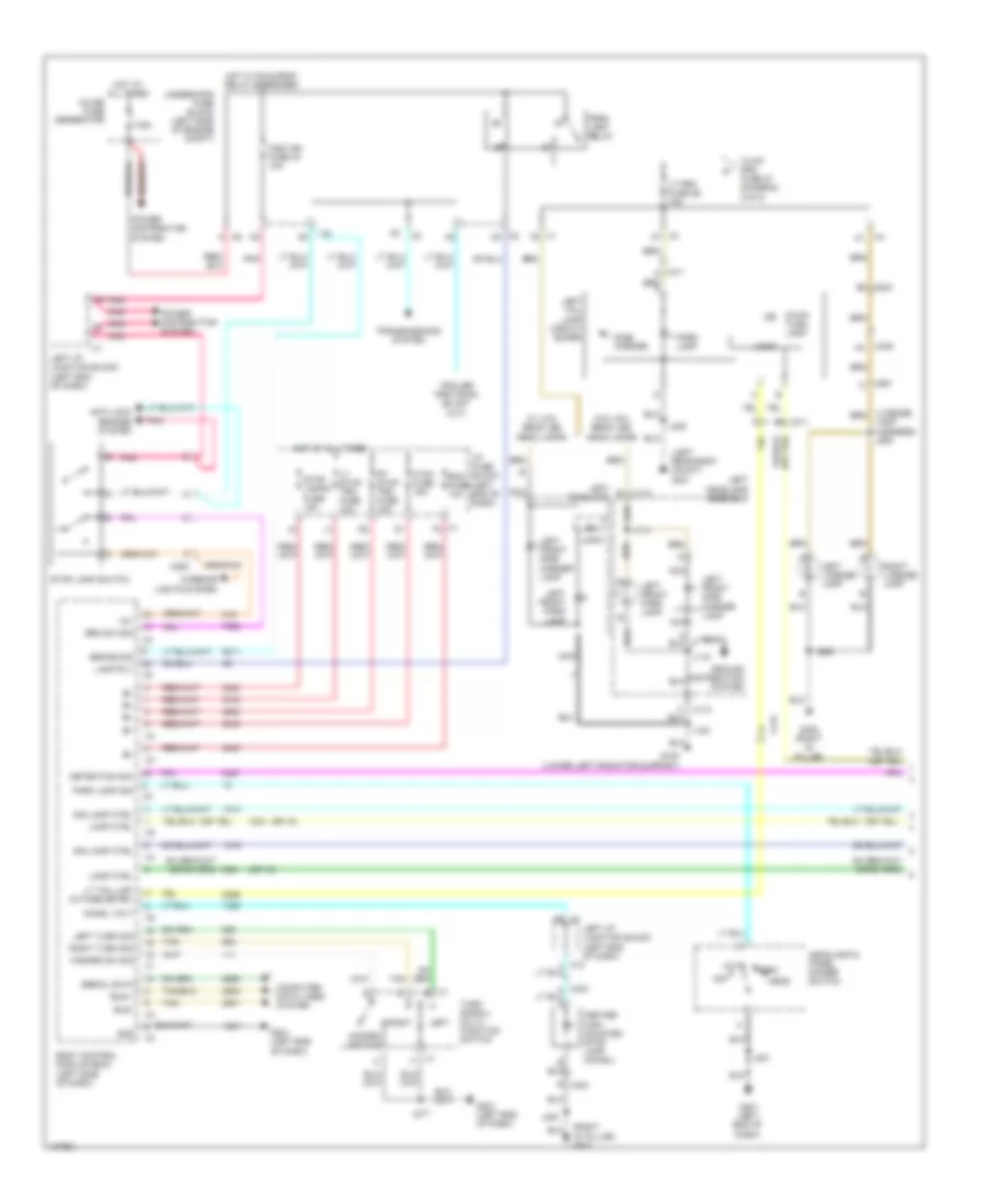 Exterior Lamps Wiring Diagram with One Piece Liftgate 1 of 2 for Cadillac Escalade EXT Luxury 2013