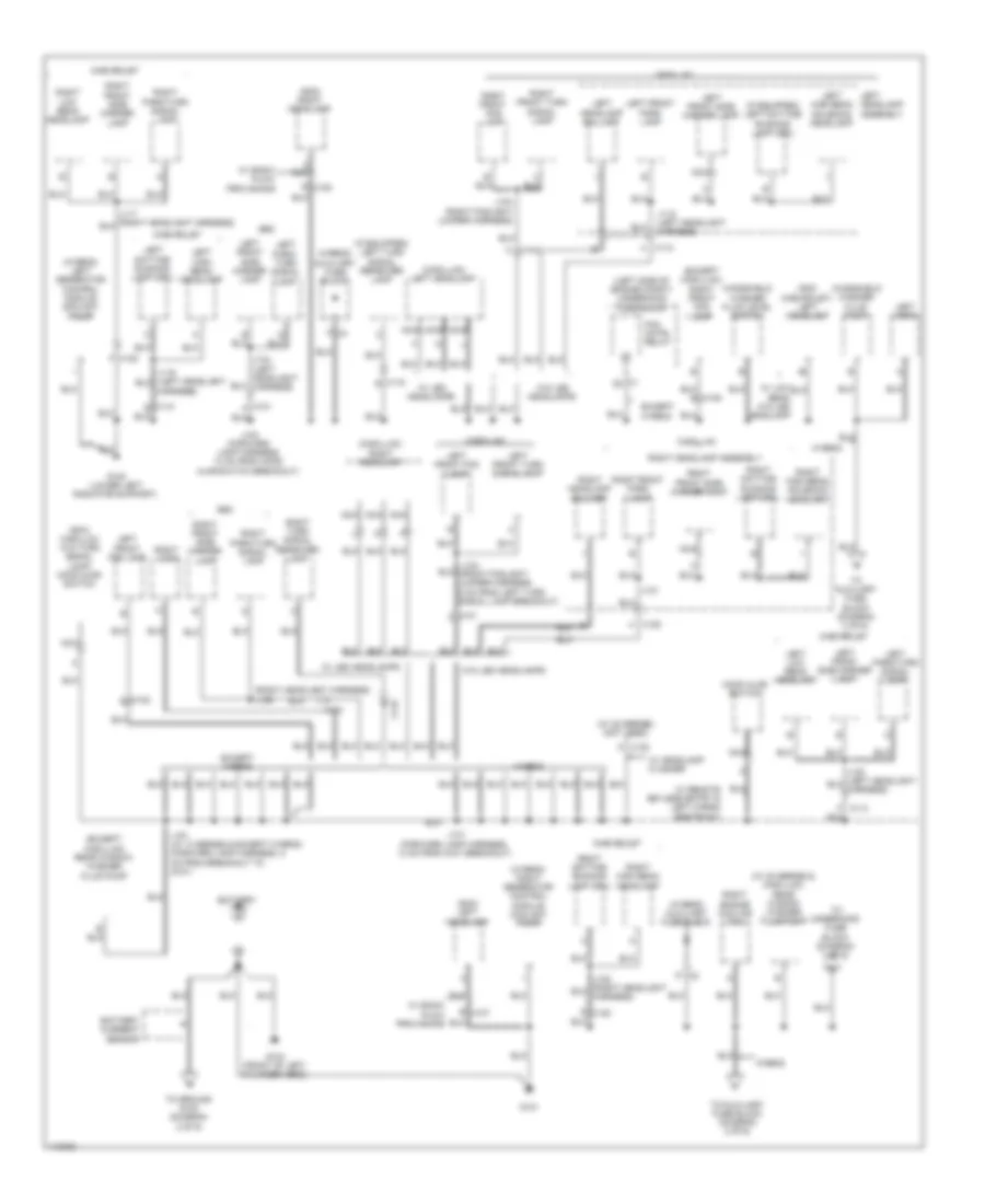 Ground Distribution Wiring Diagram 1 of 6 for Cadillac Escalade EXT Luxury 2013