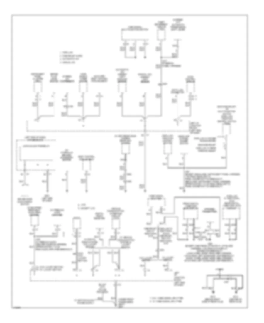 Ground Distribution Wiring Diagram 4 of 6 for Cadillac Escalade EXT Luxury 2013