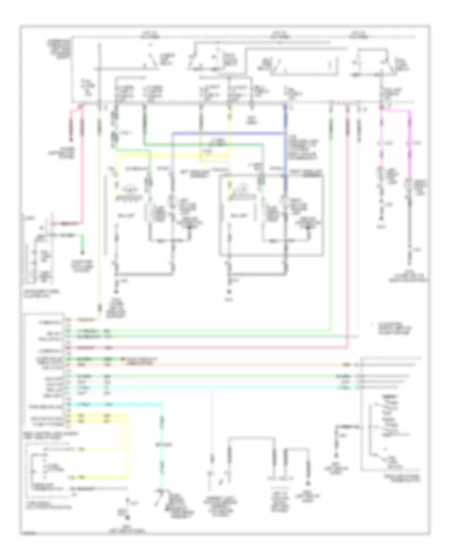 Headlights Wiring Diagram without Low Beam LED Headlamps for Cadillac Escalade EXT Luxury 2013