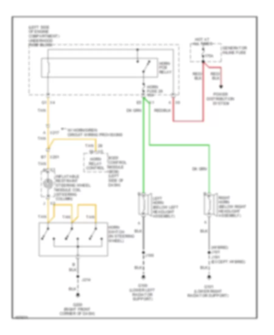 Horn Wiring Diagram for Cadillac Escalade EXT Luxury 2013