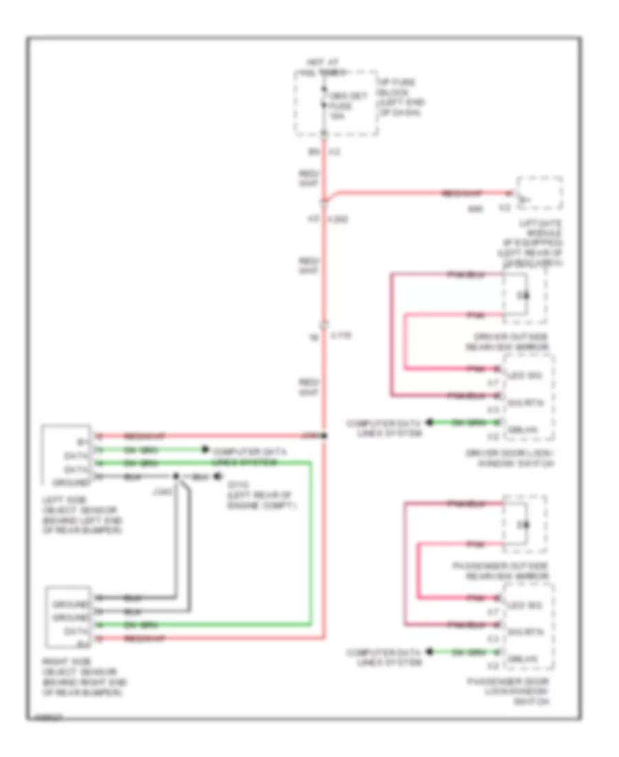 Blind Spot Monitoring Wiring Diagram for Cadillac Escalade EXT Luxury 2013