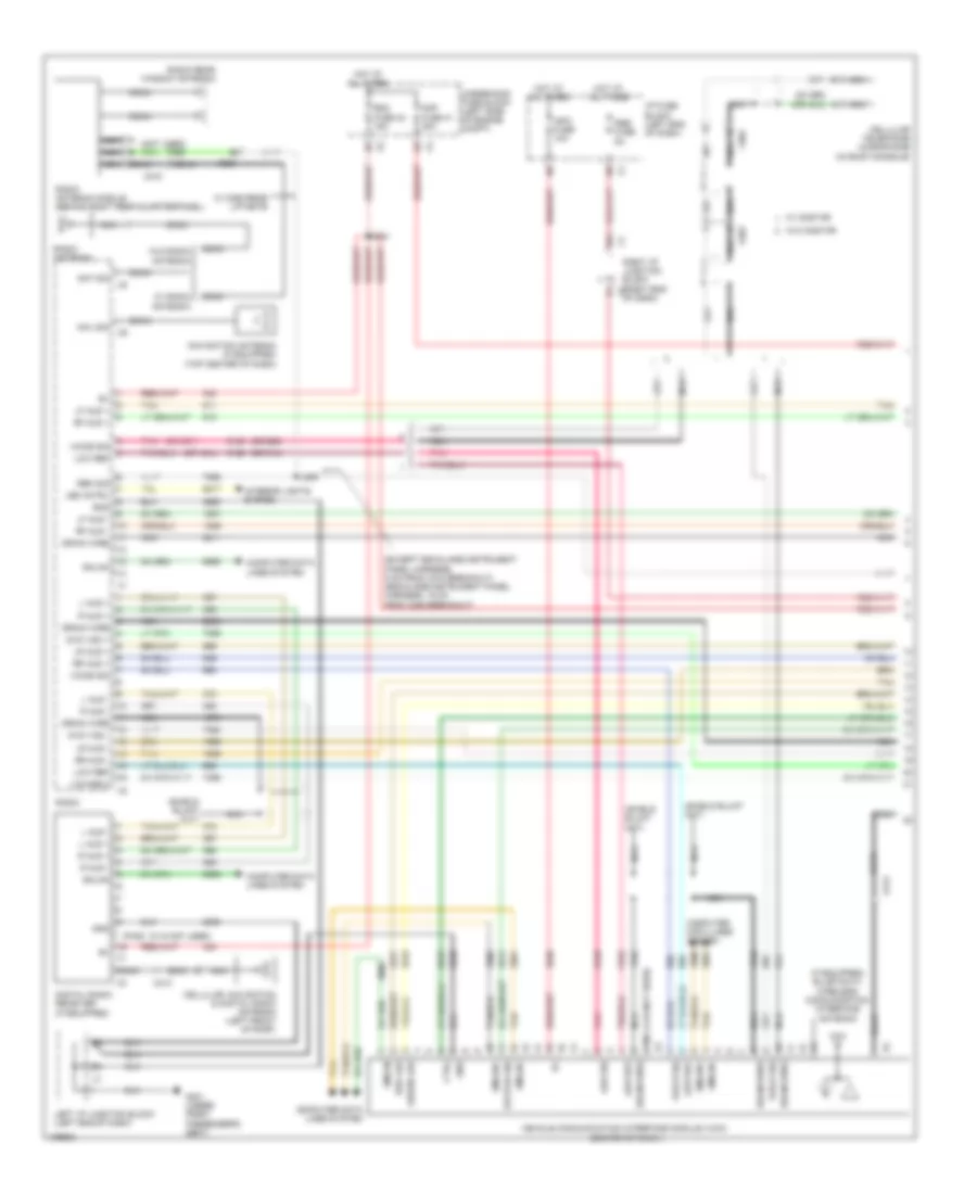 Navigation Wiring Diagram with UQS without UYS 1 of 4 for Cadillac Escalade EXT Luxury 2013