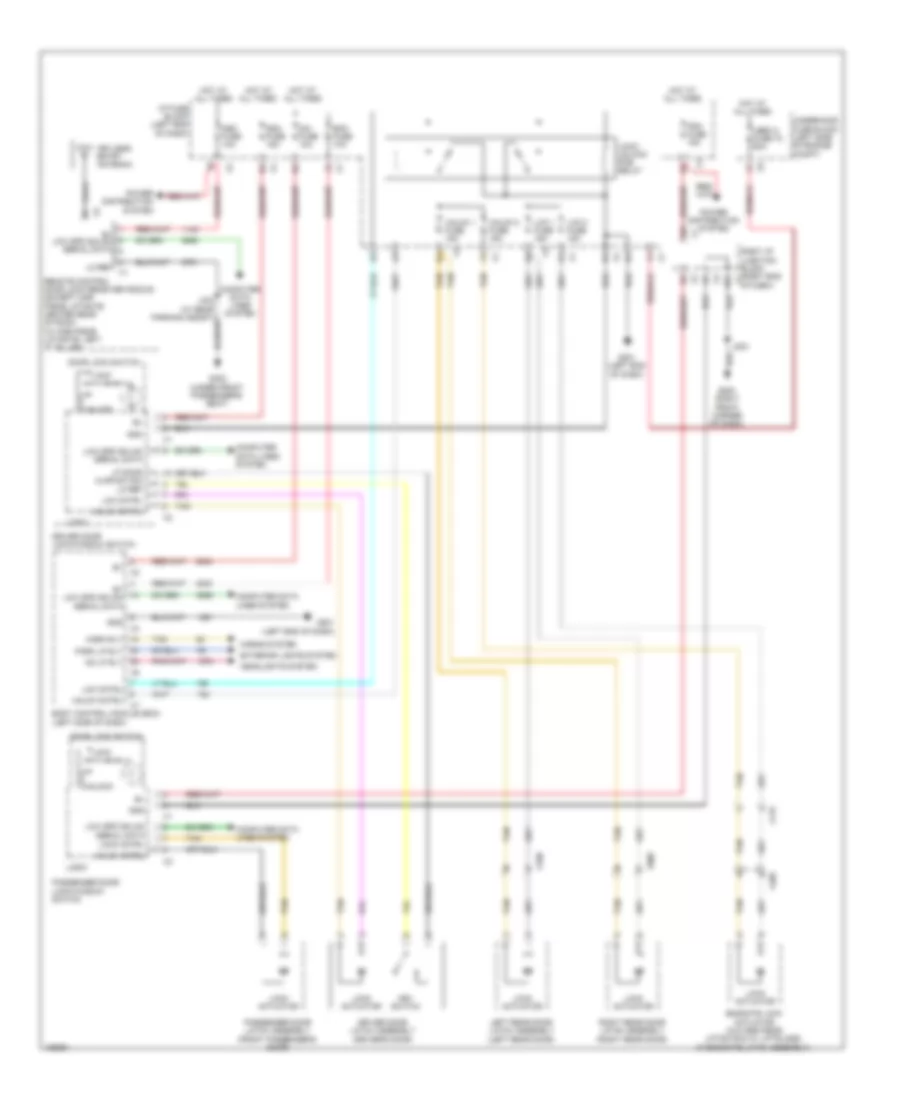 Power Door Locks Wiring Diagram for Cadillac Escalade EXT Luxury 2013