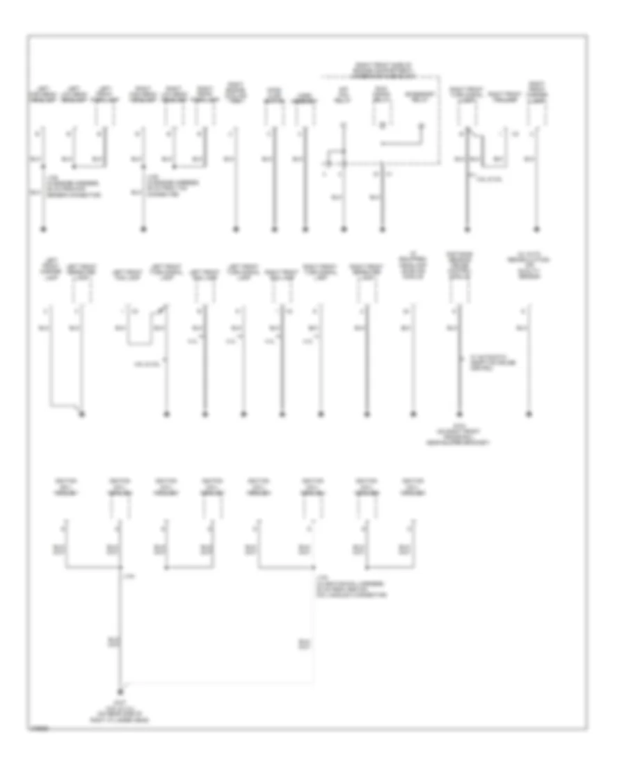Ground Distribution Wiring Diagram 2 of 5 for Cadillac STS 2008