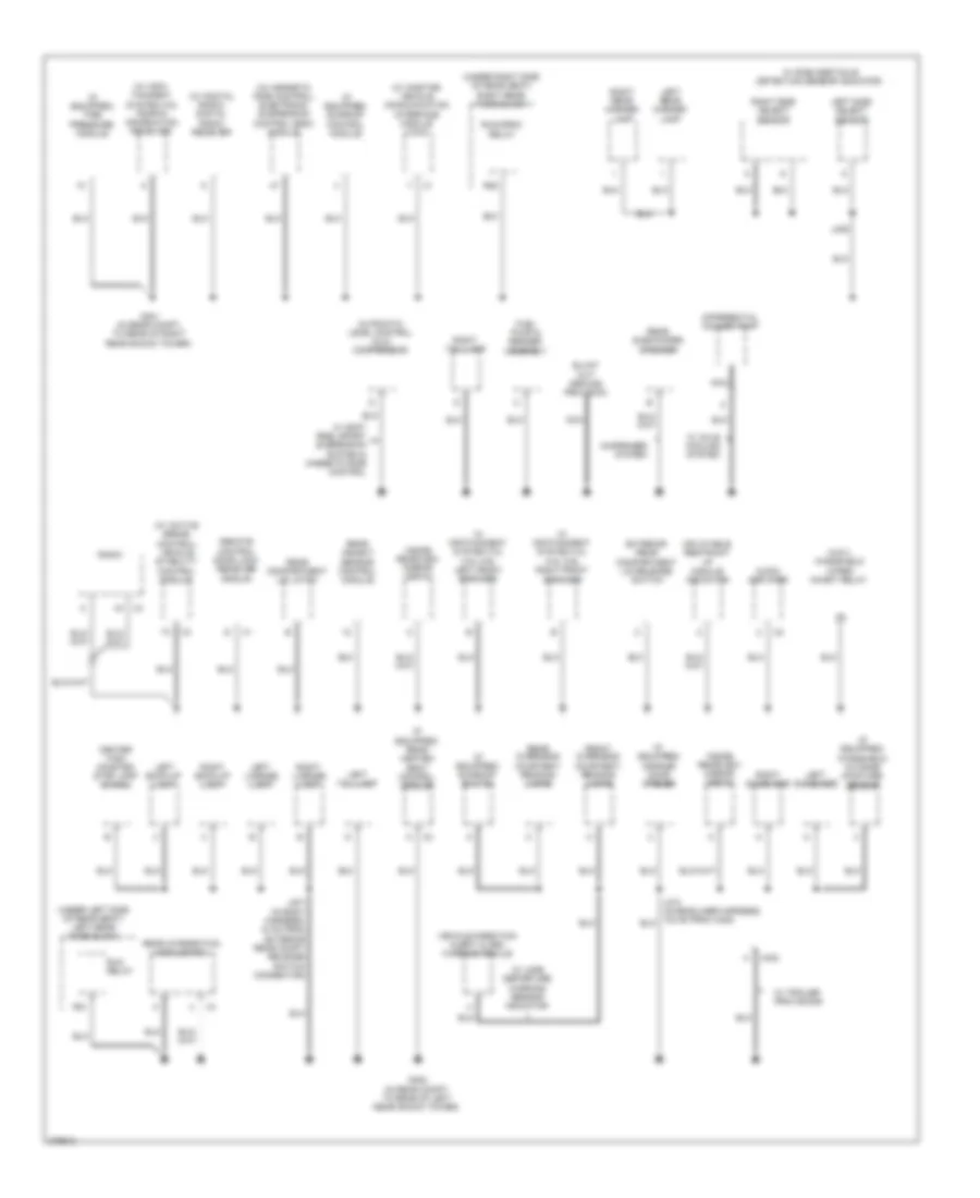 Ground Distribution Wiring Diagram 5 of 5 for Cadillac STS 2008