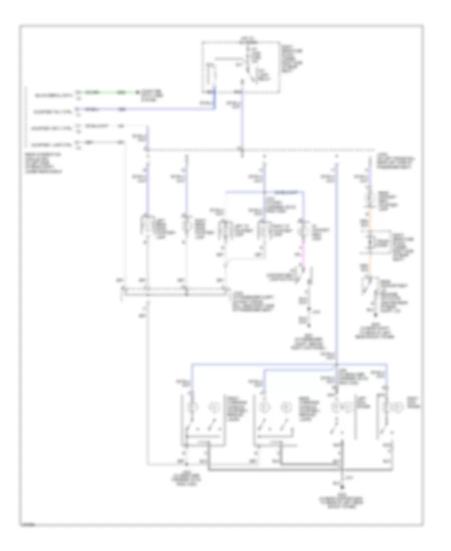 Courtesy Lamps Wiring Diagram 1 of 2 for Cadillac STS 2008