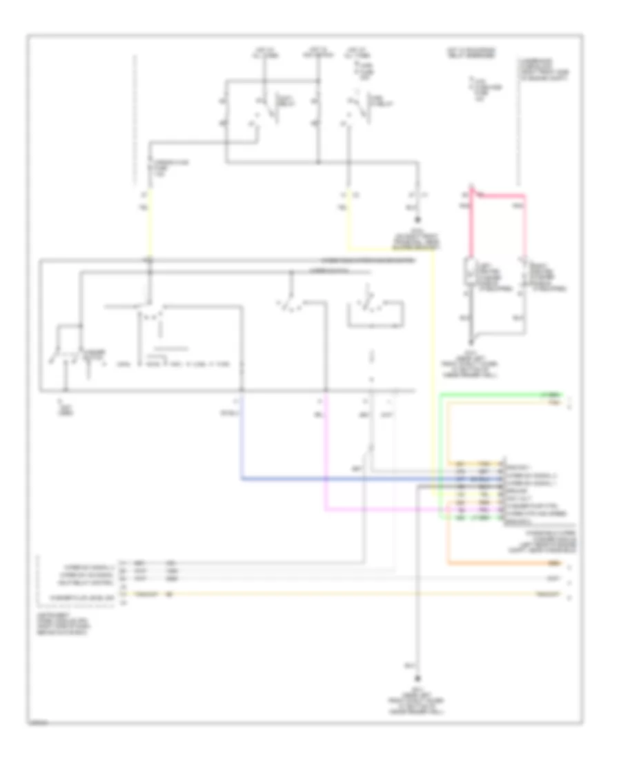 WiperWasher Wiring Diagram, without Wiper Inhibit System (1 of 2) for Cadillac STS 2008