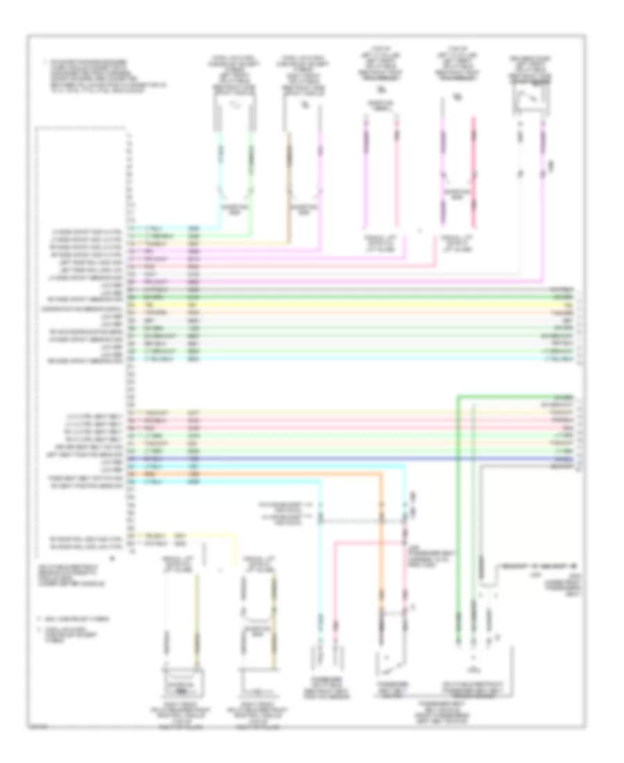 Supplemental Restraints Wiring Diagram 1 of 3 for Cadillac Escalade Hybrid 2012