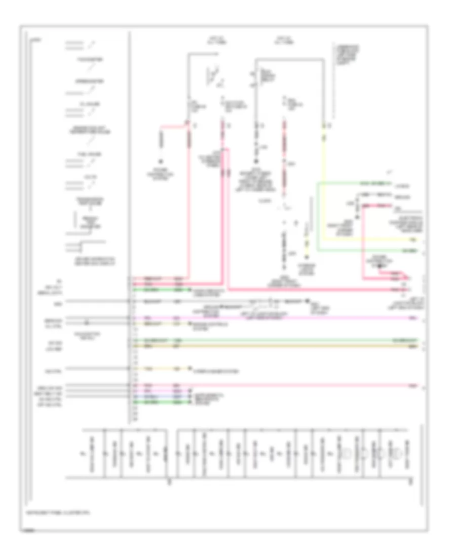 Instrument Cluster Wiring Diagram 1 of 2 for Cadillac Escalade EXT Premium 2013