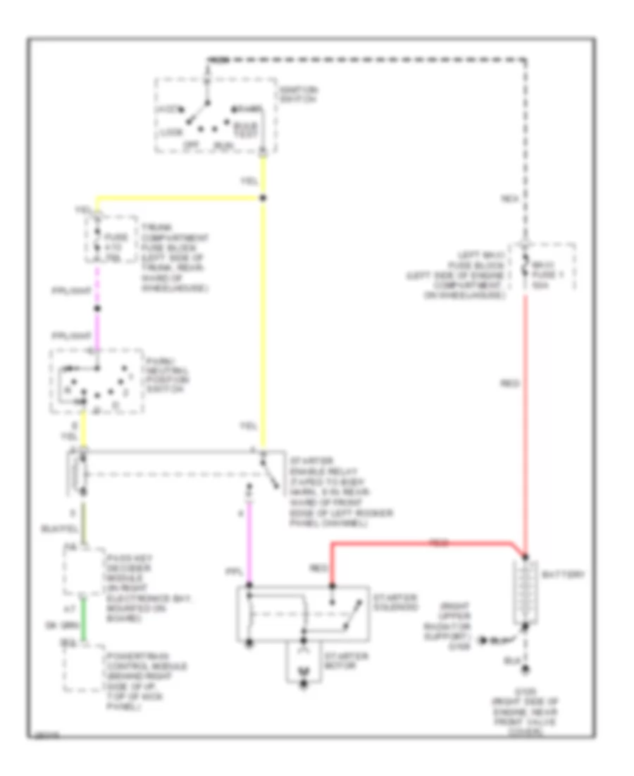 4.6L (NORTH STAR), Starting Wiring Diagram for Cadillac Seville 1993