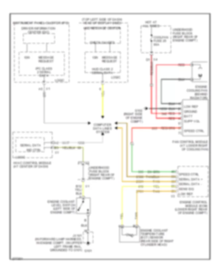 Cooling Fan Wiring Diagram for Cadillac XDiscovery 2008