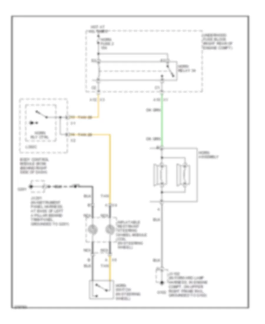 Horn Wiring Diagram for Cadillac XDiscovery 2008