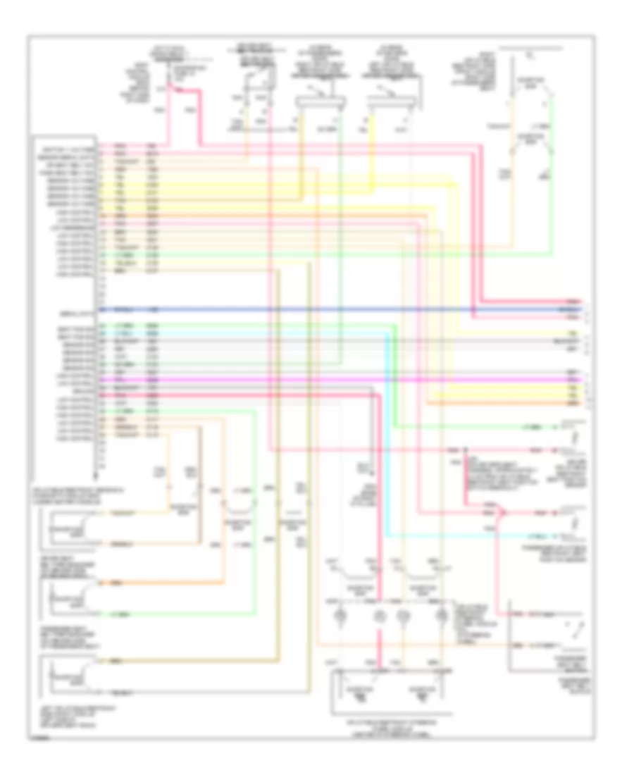 Supplemental Restraints Wiring Diagram 1 of 2 for Cadillac XDiscovery 2008