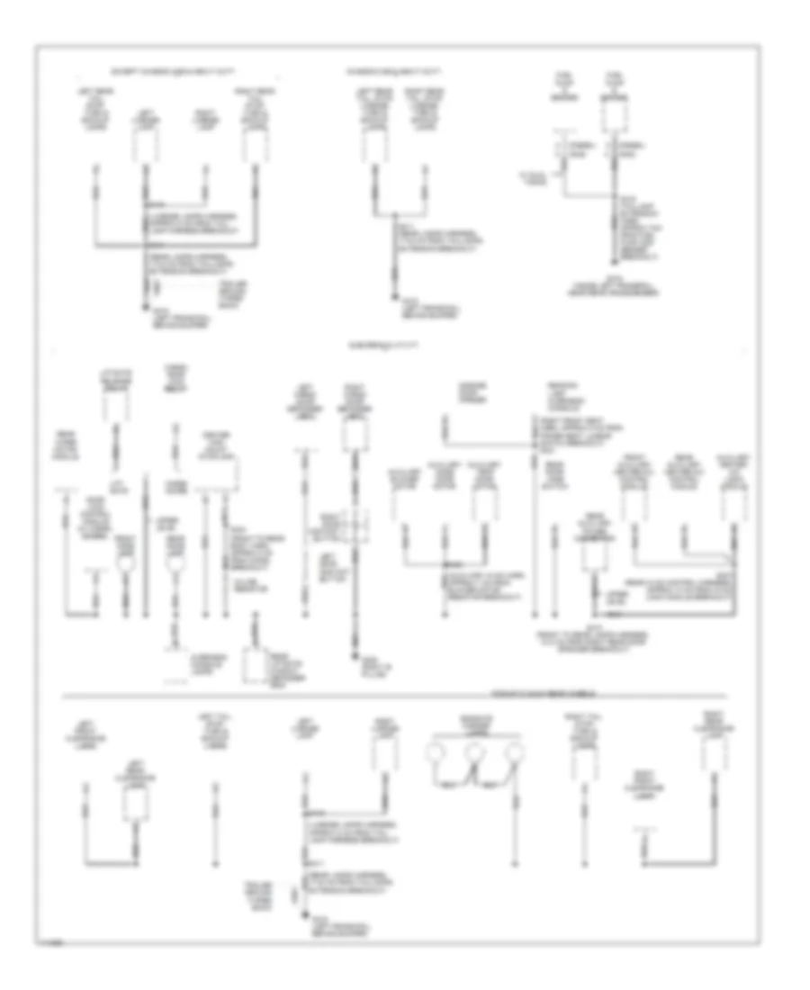 Ground Distribution Wiring Diagram (4 of 4) for Cadillac Escalade 1999