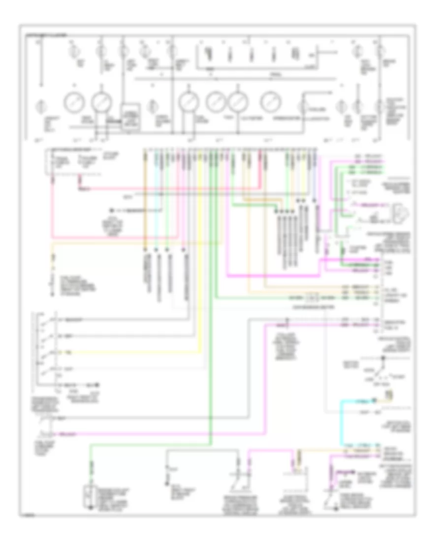 5.7L VIN R, Instrument Cluster Wiring Diagram for Cadillac Escalade 1999