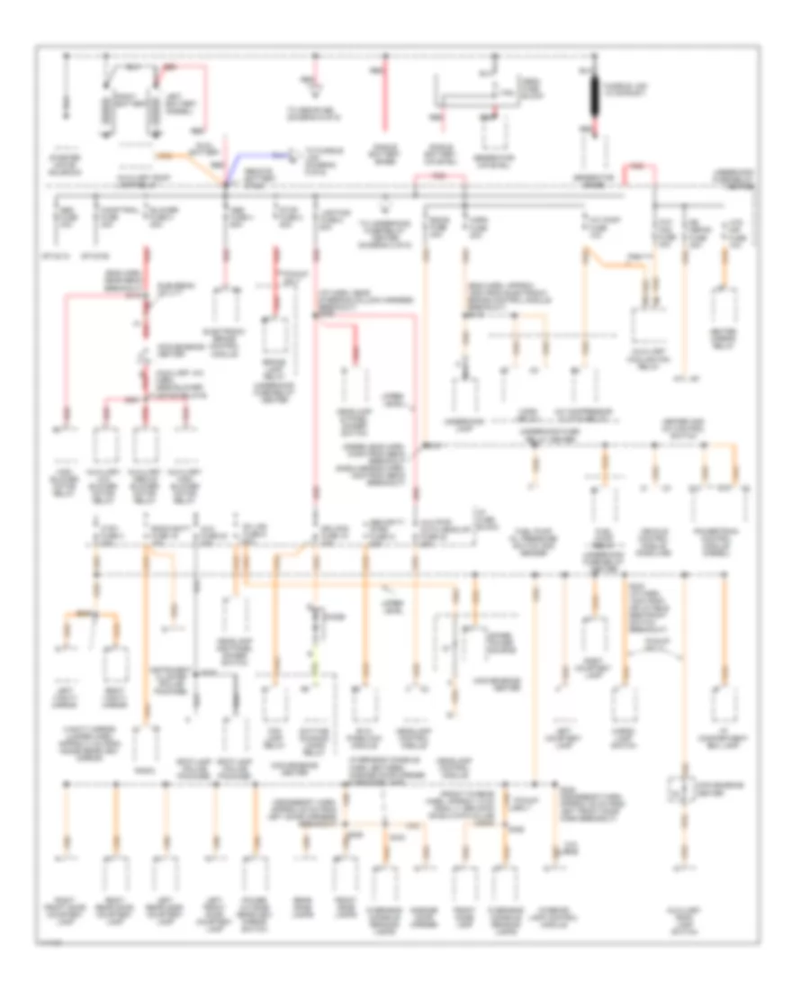 Power Distribution Wiring Diagram 1 of 6 for Cadillac Escalade 1999