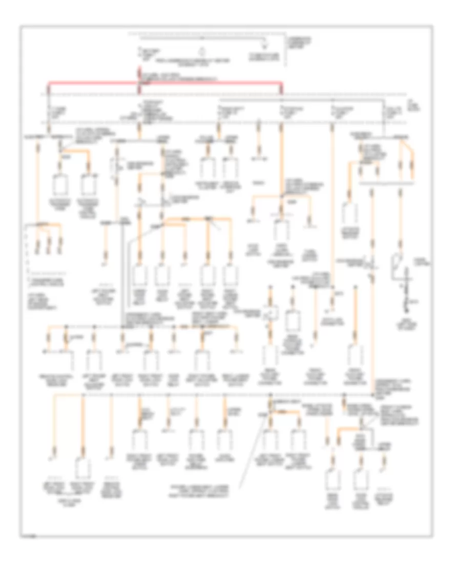 Power Distribution Wiring Diagram 2 of 6 for Cadillac Escalade 1999