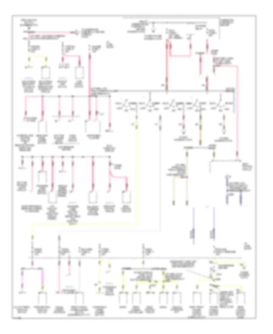 Power Distribution Wiring Diagram (3 of 6) for Cadillac Escalade 1999