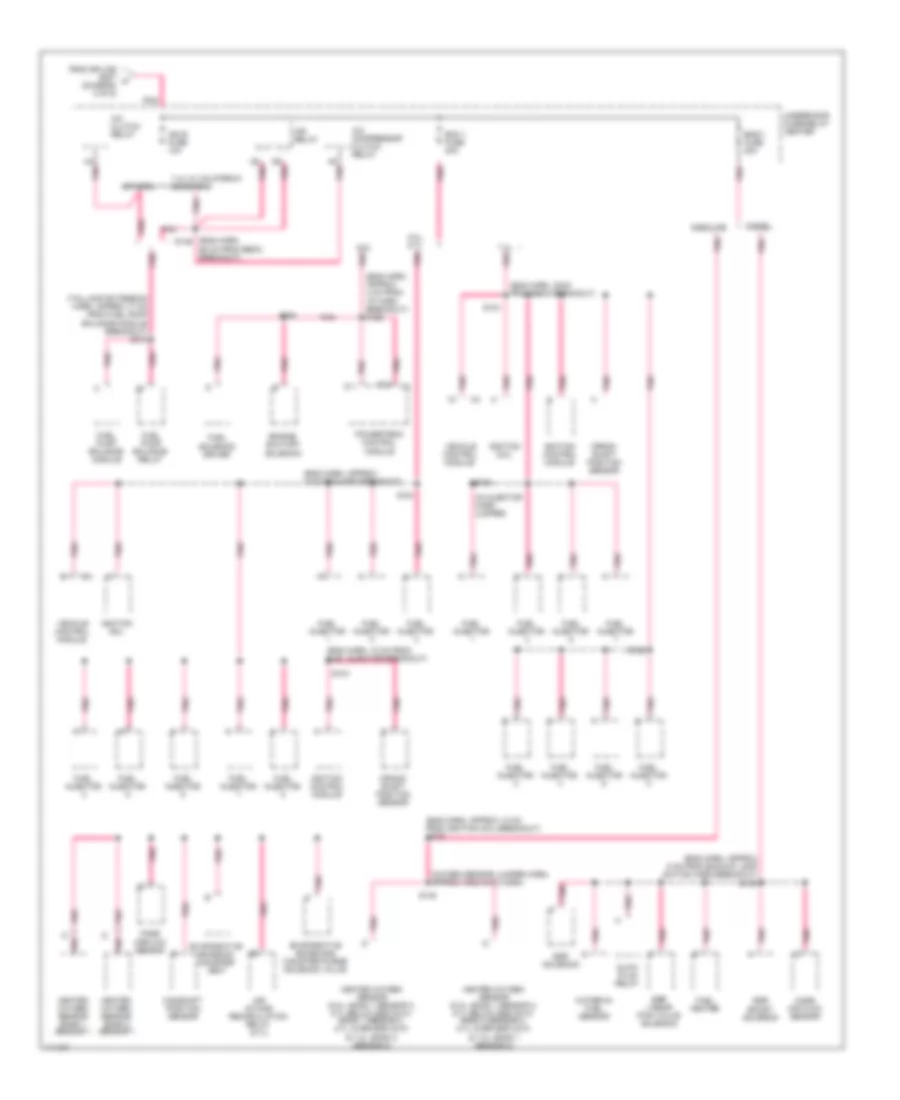 Power Distribution Wiring Diagram (4 of 6) for Cadillac Escalade 1999