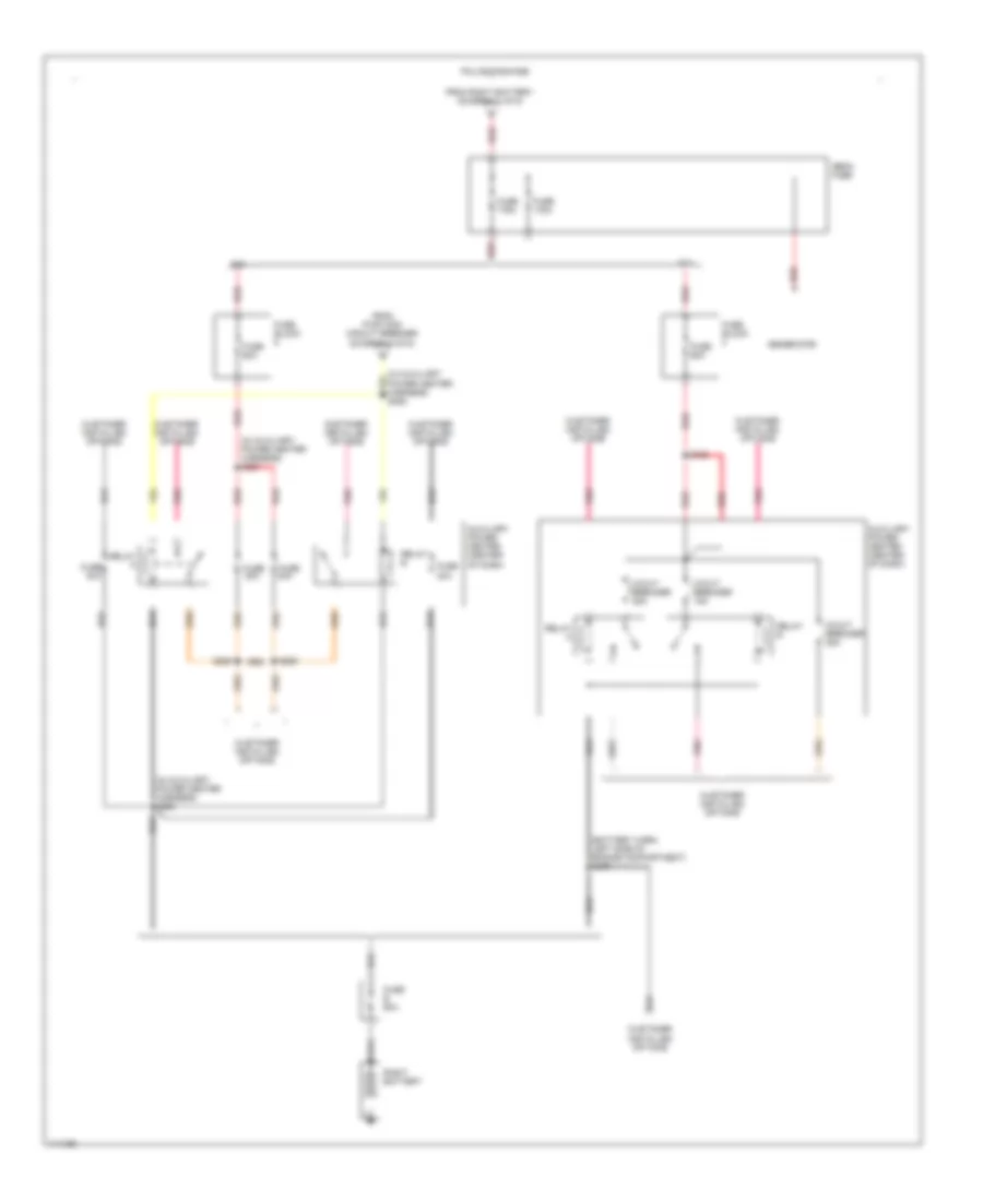 Power Distribution Wiring Diagram 6 of 6 for Cadillac Escalade 1999