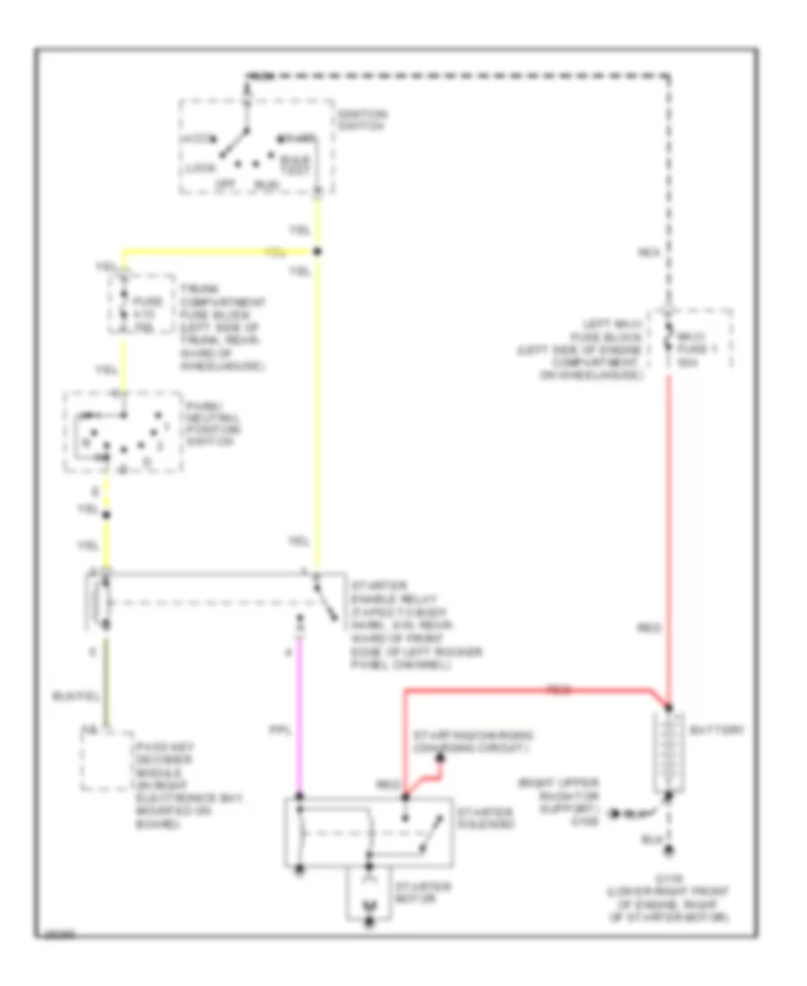 4 9L VIN B Starting Wiring Diagram for Cadillac Seville STS 1993