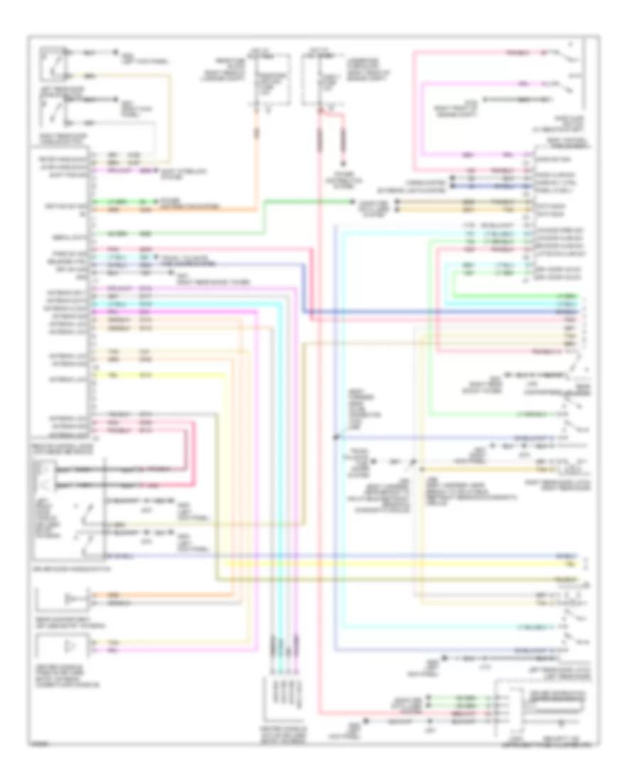 Forced Entry Wiring Diagram 1 of 2 for Cadillac CTS 2009