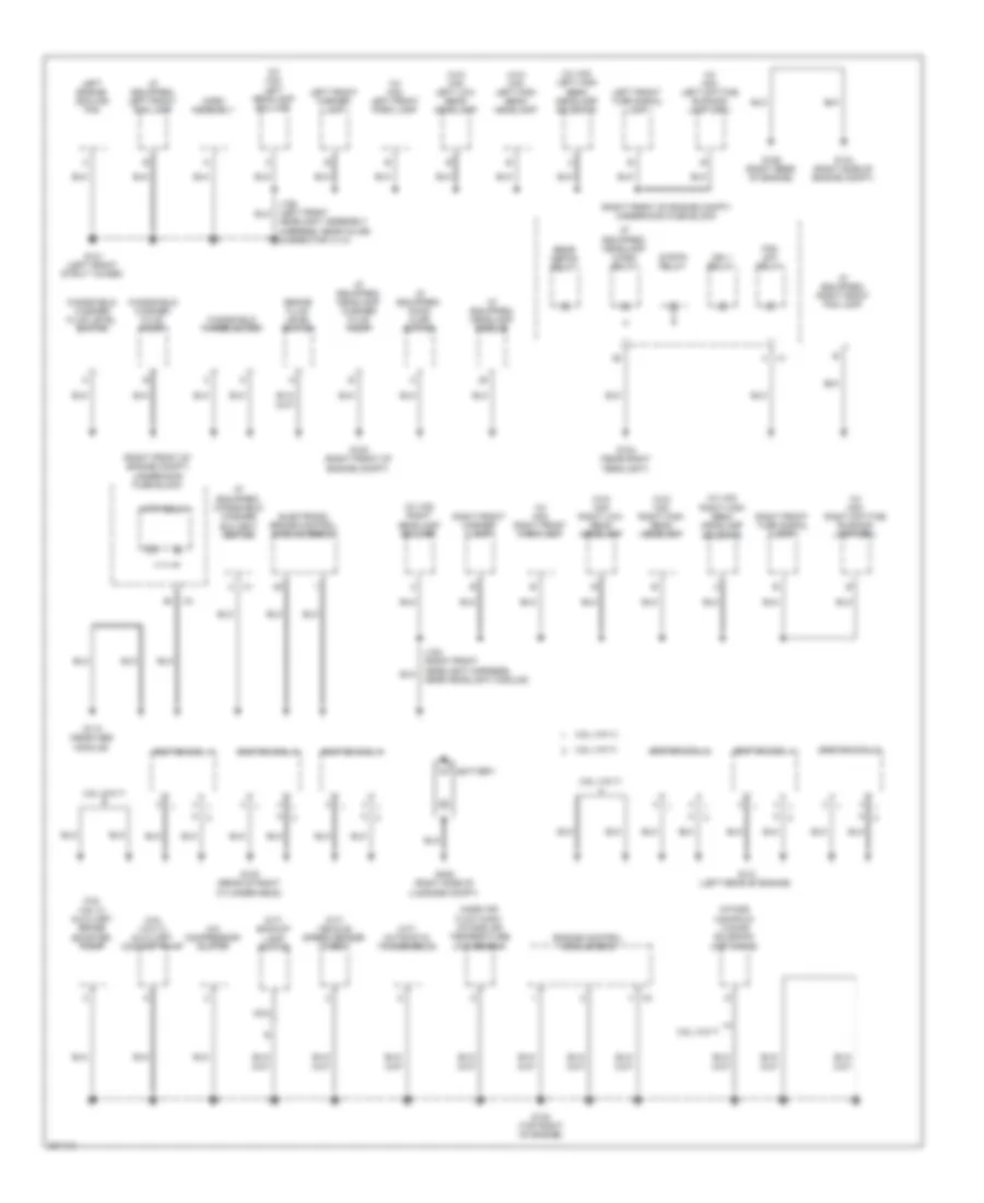 Ground Distribution Wiring Diagram 1 of 4 for Cadillac CTS 2009