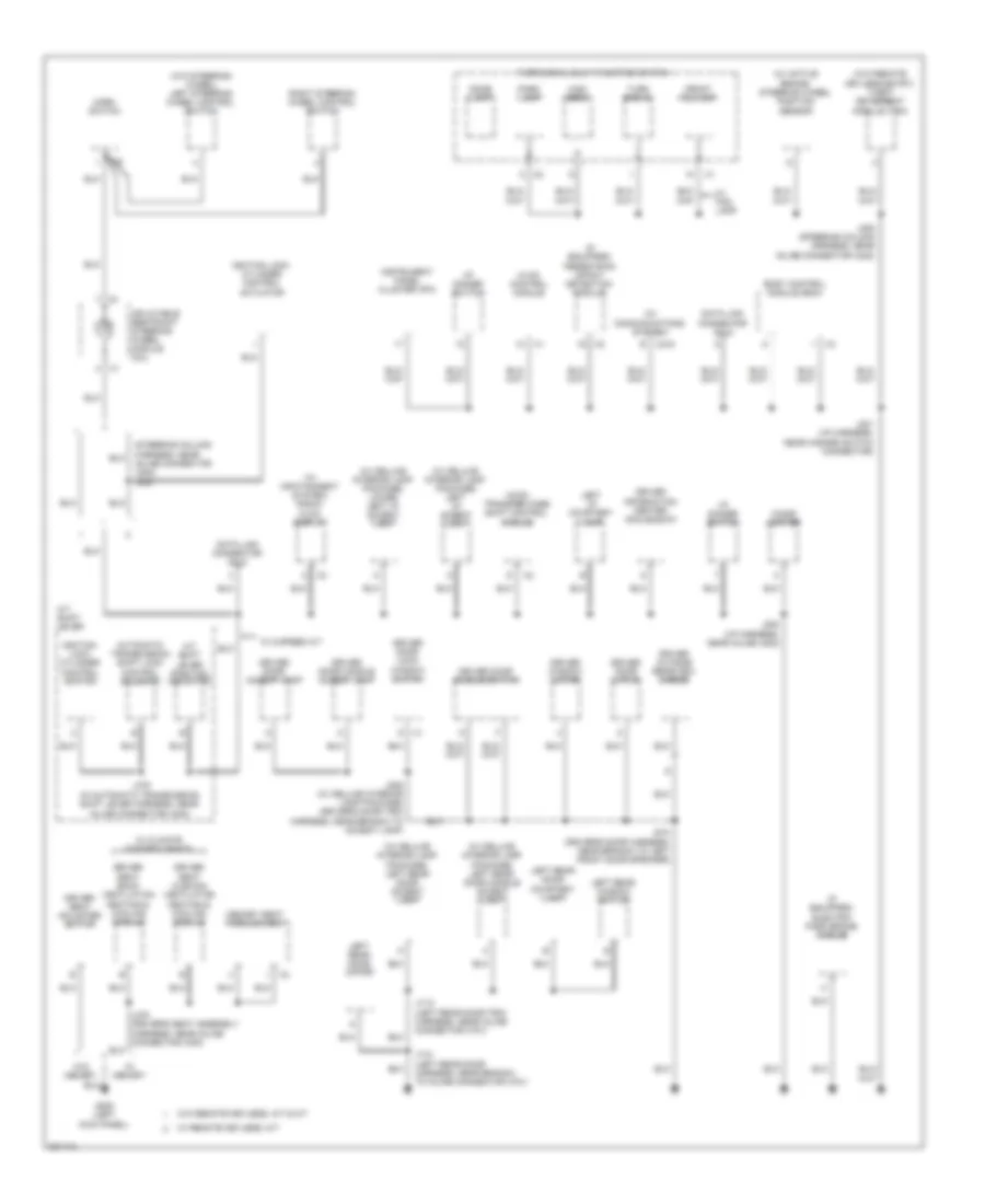 Ground Distribution Wiring Diagram (2 of 4) for Cadillac CTS 2009