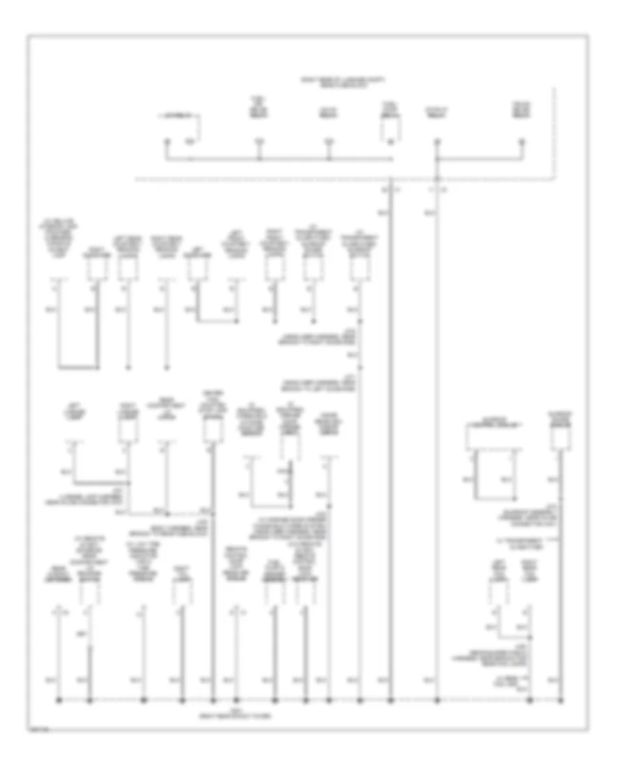 Ground Distribution Wiring Diagram 4 of 4 for Cadillac CTS 2009