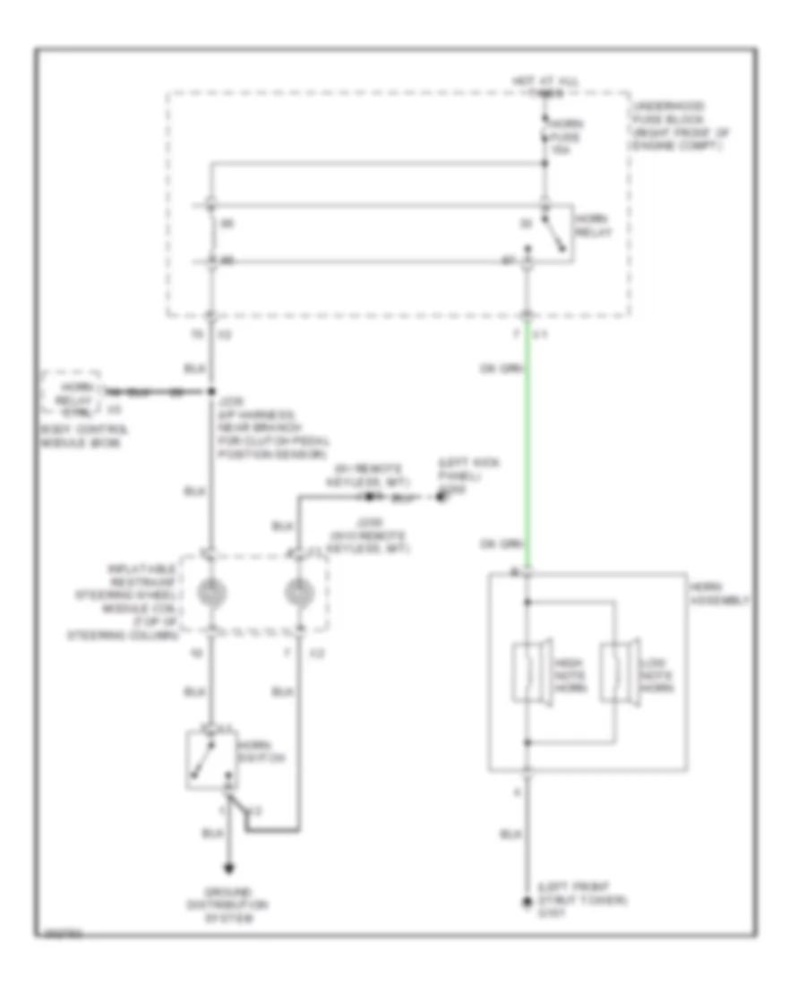 Horn Wiring Diagram for Cadillac CTS 2009