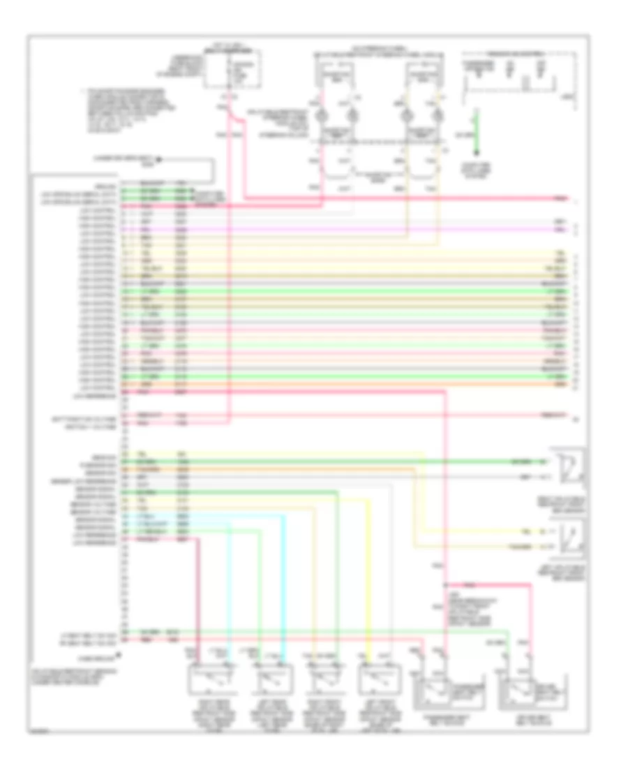 Supplemental Restraints Wiring Diagram 1 of 2 for Cadillac CTS 2009