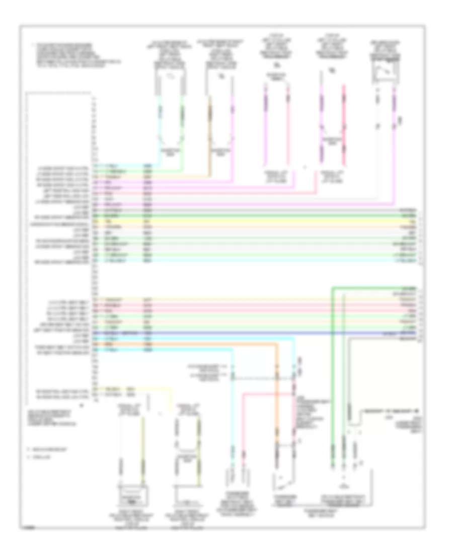 Supplemental Restraints Wiring Diagram 1 of 3 for Cadillac Escalade Hybrid 2013