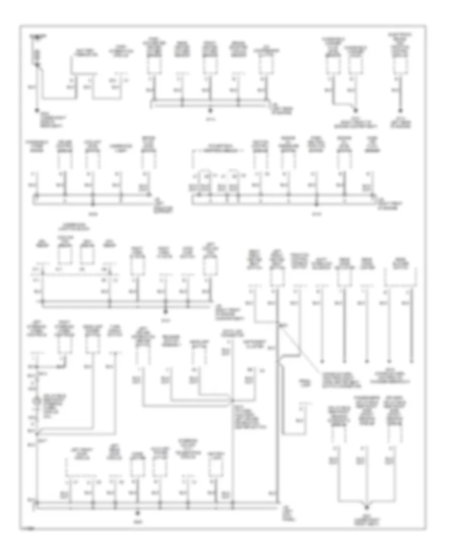 Ground Distribution Wiring Diagram 1 of 3 for Cadillac Seville SLS 1999