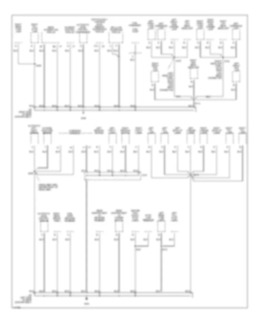 Ground Distribution Wiring Diagram (3 of 3) for Cadillac Seville SLS 1999