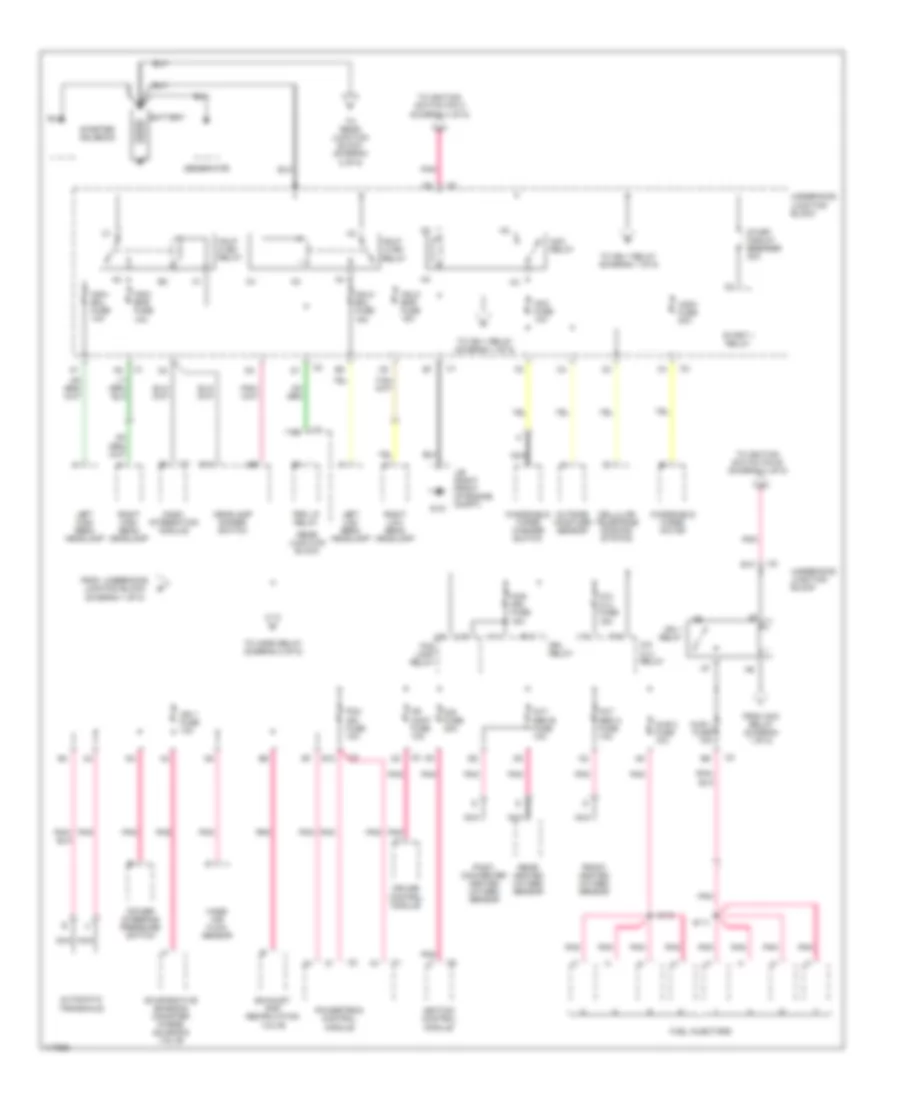 Power Distribution Wiring Diagram 1 of 5 for Cadillac Seville SLS 1999