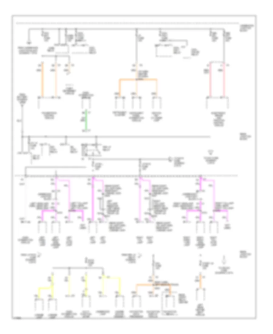 Power Distribution Wiring Diagram (2 of 5) for Cadillac Seville SLS 1999
