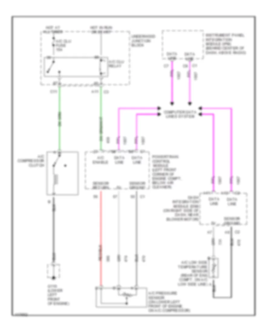 Compressor Wiring Diagram for Cadillac Seville STS 1999