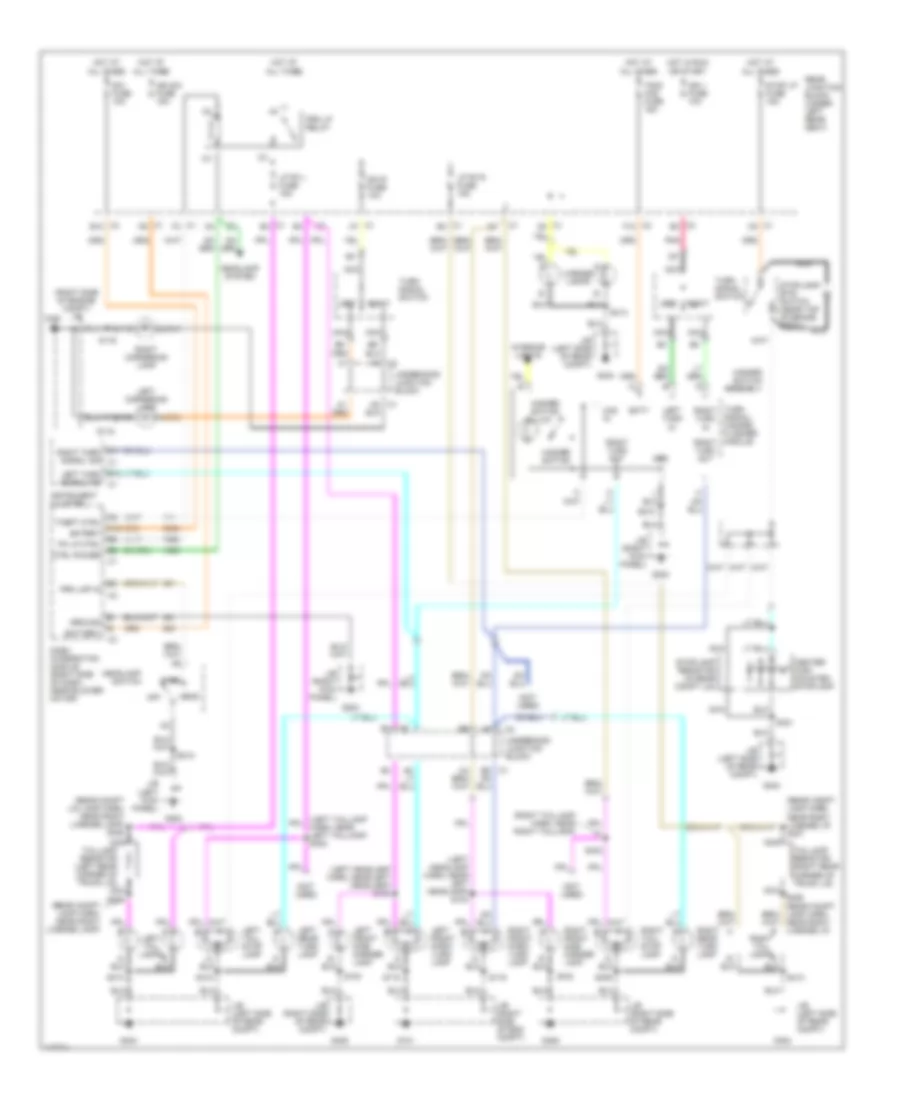 Exterior Lamps Wiring Diagram for Cadillac Seville STS 1999