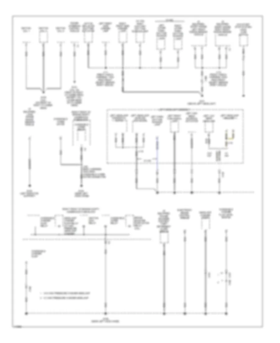 Ground Distribution Wiring Diagram 1 of 7 for Cadillac ATS 2013