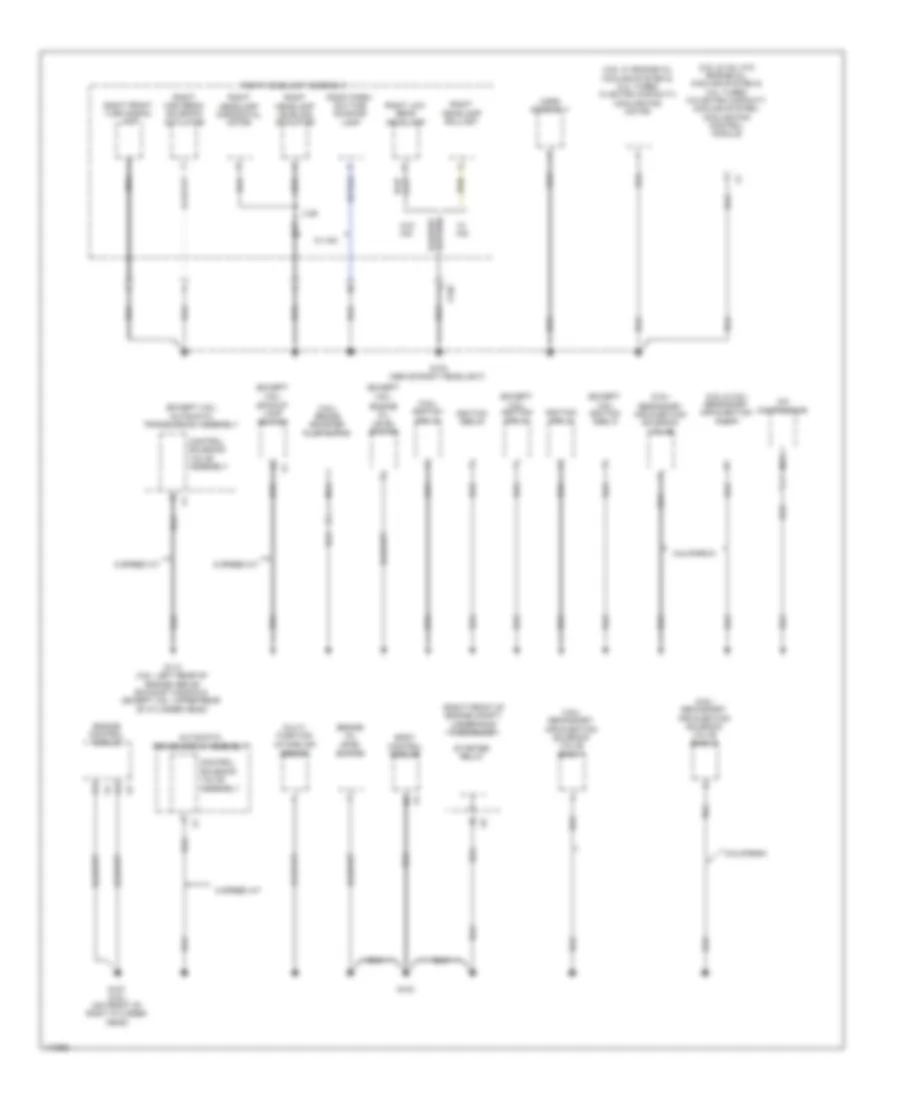 Ground Distribution Wiring Diagram 2 of 7 for Cadillac ATS 2013