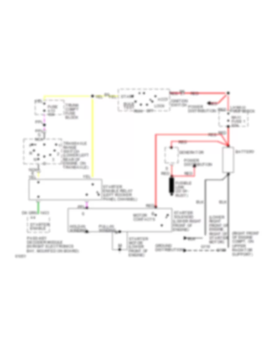 4 9L VIN B Starting Wiring Diagram for Cadillac DeVille 1994