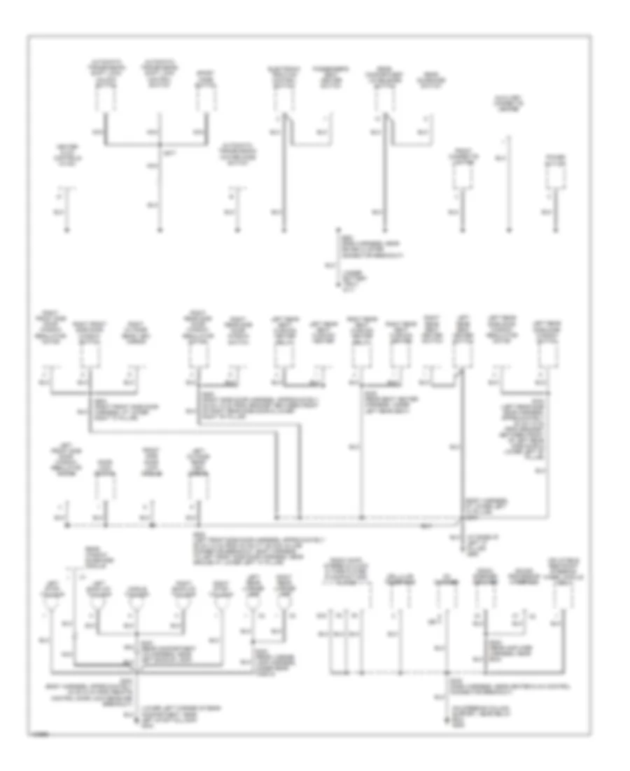 Ground Distribution Wiring Diagram 3 of 3 for Cadillac Catera 2000