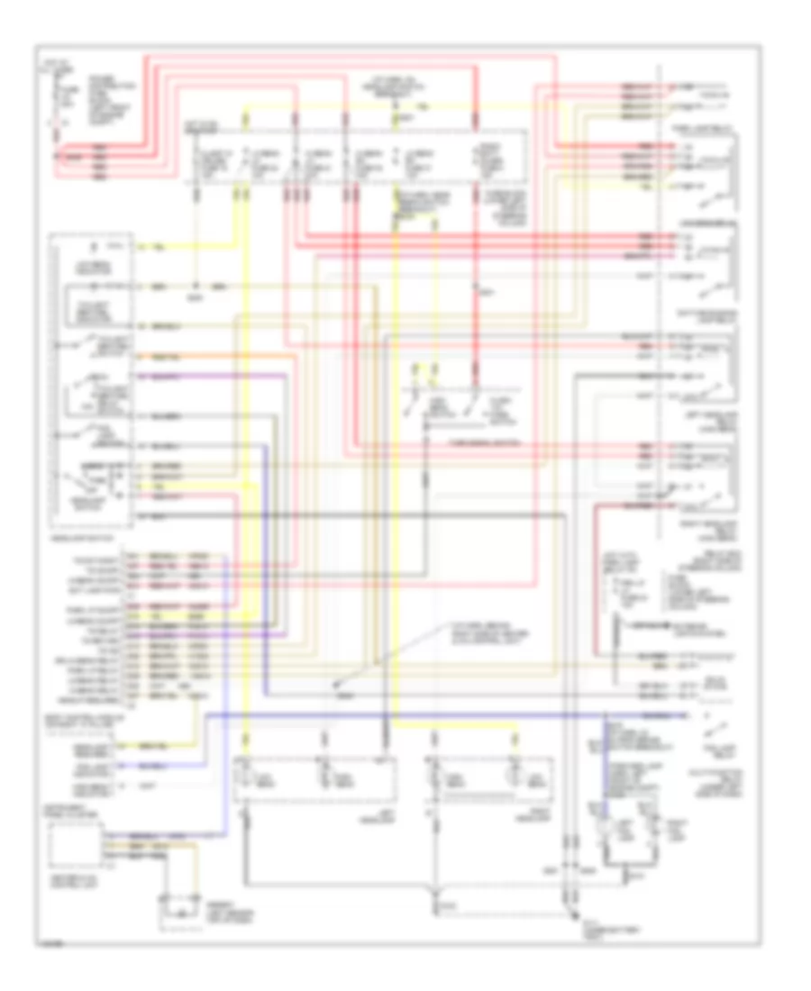 Headlight Wiring Diagram, without Xenon Lamps for Cadillac Catera 2000