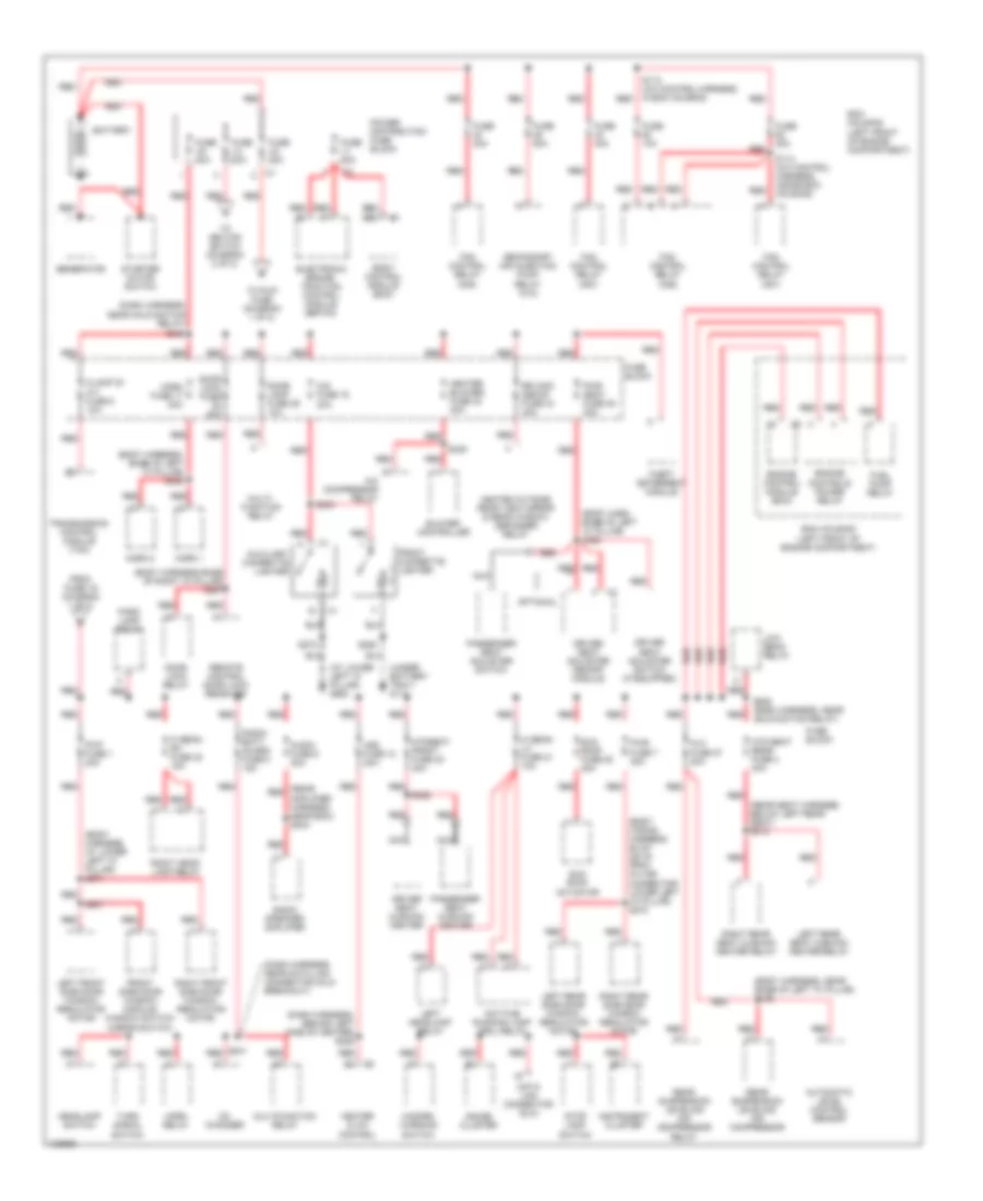 Power Distribution Wiring Diagram 1 of 2 for Cadillac Catera 2000