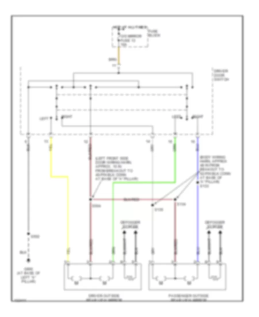 Power Mirror Wiring Diagram for Cadillac Catera 2000