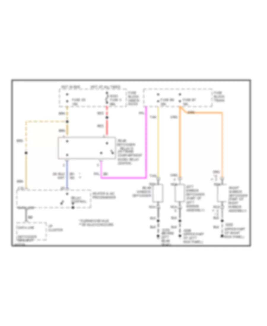 Defogger Wiring Diagram for Cadillac DeVille Concours 1994