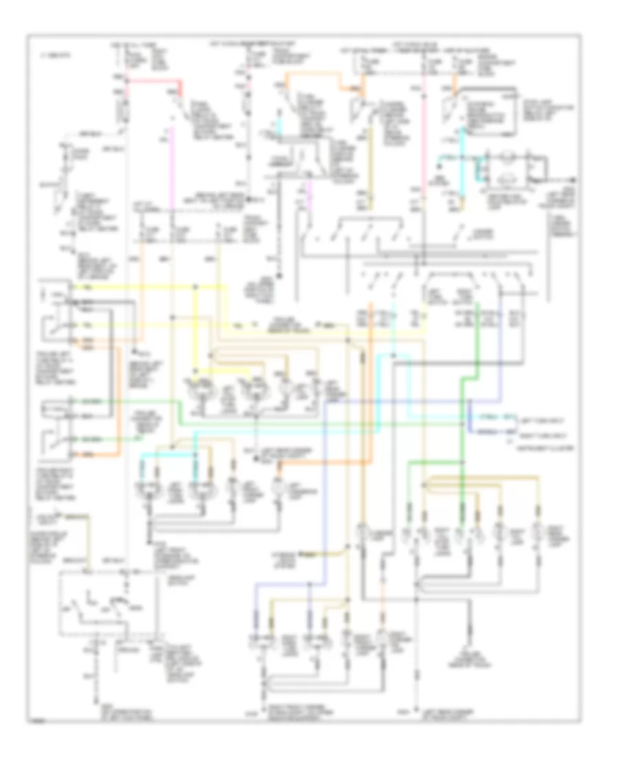 Exterior Light Wiring Diagram for Cadillac DeVille Concours 1994