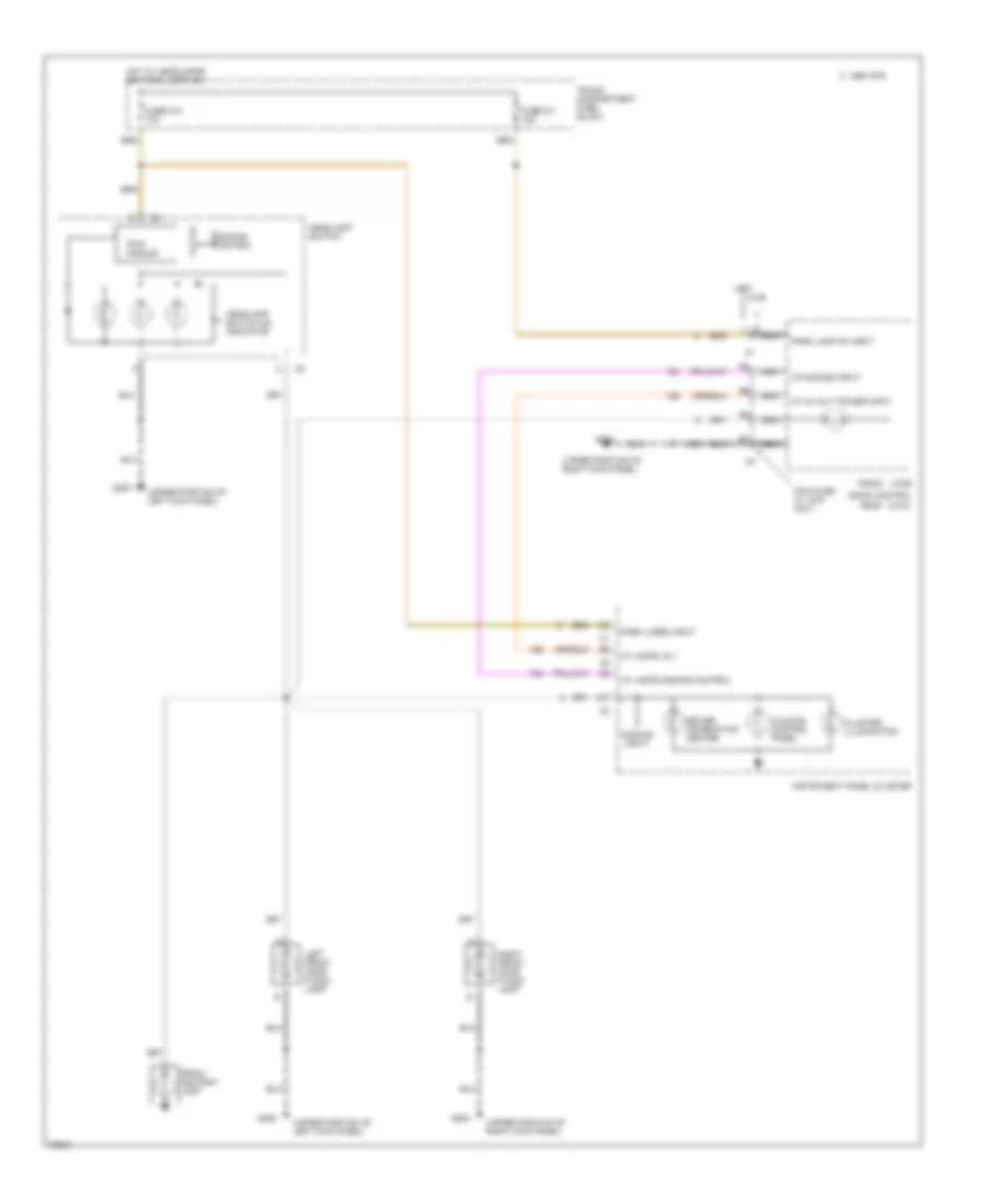 Instrument Illumination Wiring Diagram for Cadillac DeVille Concours 1994