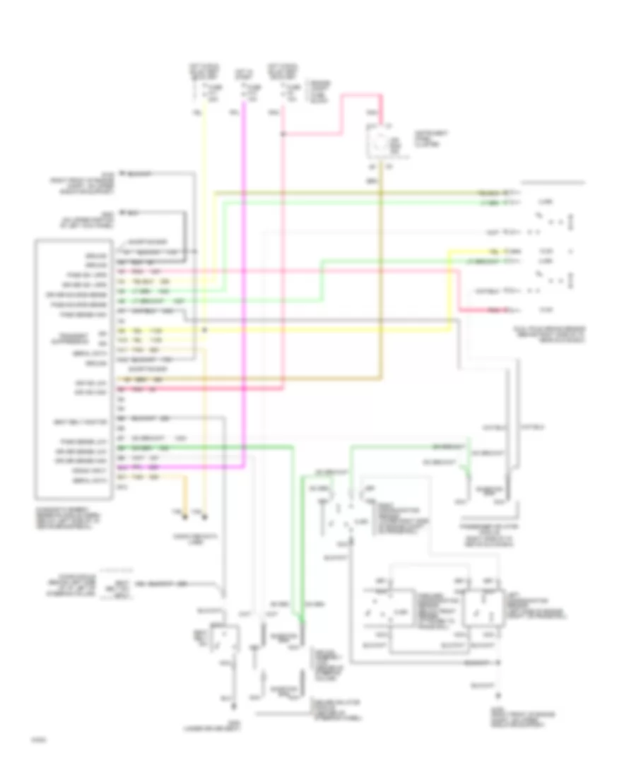 Supplemental Restraint Wiring Diagram for Cadillac DeVille Concours 1994